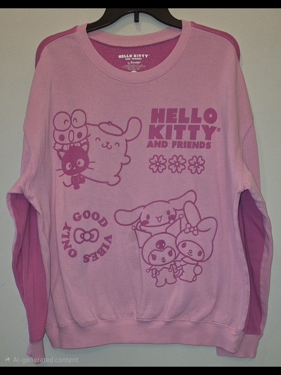 Hello Kitty Tops - Hello Kitty & Friends Womens Pink Sweatshirt